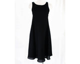 Size 6 1990s Black Dress - Small 90s Cocktail Party Dress with Strings of Pearls - Sleeveless 90's Deadstock - 242 Original Price - Bust 34
