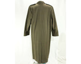 Large XL Trench Coat - Chic Olive Brown 80s Coat - 1980s 90s Winter Overcoat - Sophisticated Street Wear by Miss New Yorker - Bust 46