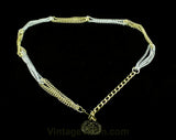 Preppie 60s Chain Belt - Small to Medium - Chainlink Hip Belt with Faux Coin Accent - Faux Gold & Silver Metal - Preppy 1960s Deadstock