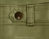 XS Mens 1970s Pant - Khaki Tan Men's Pant Can Be Unisex Ladies Size 2 - Cotton Wide Leg Trouser 70s 80s Wrangler Deadstock - Teen Size 18