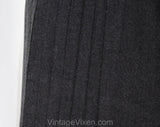 Size 4 Designer Skirt - Valentino Gray Wool Tailored Pleated Skirt with Deco 1920s 30s Appeal - Beautiful 80s 90s Office Wear - Waist 25