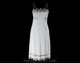 Size 6 White Nightgown - Pretty 1960s Empire Nightie with Crescent Lace Bust - Boudoir Trosseau - Munsingwear Lingerie - Bust 34.5 - 50728