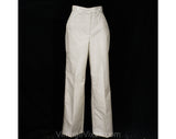 Size 6 Pant Suit - European Metro Mod 1970s Pantsuit - Striped Khaki & White Cotton Track Jacket and Pant - 1970s 80s Trouser Set - NWT