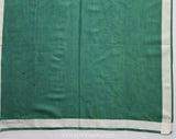 Christian Dior Telegram Scarf - Bottle Green Cotton Chameleon Cloth - Sending You Friendship Affection Tenderness - Hand Rolled Hems