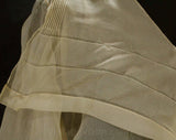 Antique 1910s Silk Blouse - Size 4 Sheer Silk Georgette Edwardian Shirt - Neutral Pneumonia Blouse - Beige Ecru Taupe - Waist 24.5 - 49021