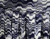 XXS Missoni Dress - Navy & White Sleeveless Knit Shirt with Maxi Skirt - Size 000 Boho Summer Designer Dress Set - Made in Italy - Bust 30