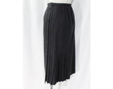 Size 4 Designer Skirt - Valentino Gray Wool Tailored Pleated Skirt with Deco 1920s 30s Appeal - Beautiful 80s 90s Office Wear - Waist 25