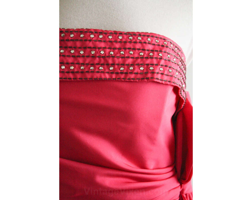 Size 8 Pink Marilyn Dress - Sexy 1990s Fuchsia Strapless Evening Gown Vintage Vixen Clothing Size 8 Pink Marilyn Dress - Sexy 1990s Fuchsia Strapless Evening Gown Vintage Vixen Clothing