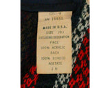 Girl's Mod 60s Dress - Child Size 10 - 1960s Red & Navy Striped Tweed Jumper - Sleeveless - Go Go Girls Mini Dress - Hip 33 - 43537