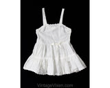 Girl's Size 3T Full Slip - 1950s Child's White Cotton Petticoat Skirted Slip - Child Size 50s Crinoline - Her Majesty Label - Antique Look