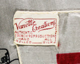 1950s Vanity Silk Scarf - Lipstick & Perfume Novelty Print - 50s Vintage Vixen Bachelorette Style - Gray Red Lime Green - Faux French Label