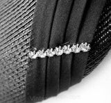 1950s Vintage Navy Blue Straw Hat with Rhinestones - Close-Fitting - Clamper Hat - 50s Mid Century Glamour - Chic 50's Millinery - 35936