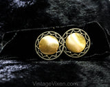 Soft Black Hat with Brass Buttons & Velvet Band - Furry Velvety Napped Felt - 1930s Look Floppy Brim Millinery - Mixed Eras - Eva NYC Label