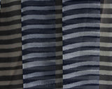 Size 2 Striped Dress - Navy Blue & White 1970s Chiffon Cowl Shirt and Maxi Skirt - 190 Dollar Tag - Chic 70s Deadstock - Bust 34 - 23187