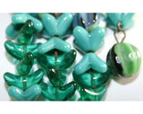 Terrific 50s Turquoise Art Glass Coil Bracelet - Spring - Summer - Robins Egg Blue - 1950s - VLV - Rockabilly - Blue - Mid Century - 40240-1