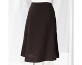 Size 10 Mod 1960s Brown Wool 3-Pc Suit - Medium Size Top Quality Cadillac Knits - Chocolate & White 60s Vest with Skirt and Pullover - NWT