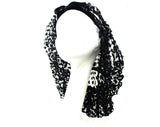 Rare 1960s Black Snood Hat - Velvet & Net Romantic Renaissance Inspired 60s Millinery - Bouffant Hairstyle Accent with Halo Style Rings