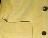Size 8 Levi's Work Wear Jacket with 1970s Big E Tab - Mid 70s Ladies' Medium Khaki Tan Canvas Blazer with Three Pocket Front - Bust 34.5