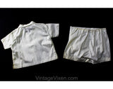 Little Drummer Boy 1950s Toddler's Shorts Set - Size 18 Months - Child 50s 60s Unworn Play Outfit with Plastic Diaper Lining - NOS Deadstock
