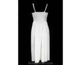 Size 2 White Full Strapless Slip with Convertible Optional Straps - 1970s 1980s Lingerie - Shimmery Nylon Tricot & Lace Underslip - Bust 32