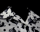 Size Large 60s Floral Summer Dress - Size 14 Sleeveless 1960s Navy Blue & White Knit - Polo Neck - Preppy Cute Mod - NWT Deadstock - Bust 41
