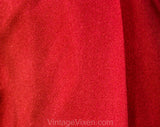 1970s Red Satin Pants - Designer YSL Yves Saint Laurent Tailored Evening Trousers - Ringmaster Red Disco Era with Metal Buckles - Waist 26.5