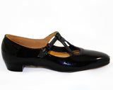 Size 12.5 Girl's Black Mary Jane Dress Shoes - Authentic 1950s 60s Girls Patent Vinyl - 12 1/2 - 50s Children's Flats Deadstock in Box - NIB