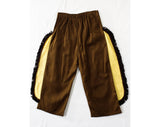 Child Size 10 1940s Cowboy Pants - Boys 40s 50s Western Trousers with Fringe Chap Panels - Rodeo Horse Wrangler Dress-Up Play - Waist 25-29