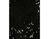 Size 8 Black Cocktail Dress - 1990s Black Beads Sequins & Silk - Bias Cut Flirty Flare Skirt - Criss Cross Back Neckline - NWT Deadstock