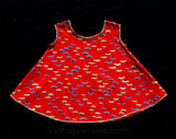 2T Girls Twirly Dress - Red Daisies Toddler Baby Outfit - 50s 60s Sleeveless Cotton Dress - Lime Blue Purple - Rick-Rack Trim - Chest 25