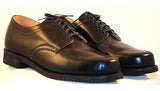 Men's Size 12 Shoes - Black 1960s Mens Oxford Dress Shoes - Marked 12D Wide Width - 60s Classic Mid Century Deadstock NIB Original Box