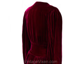 Size 8 1930s Evening Coat - Orchid Purple Velvet Opera Coat with Lilac Pink Satin Lining - Authentic 30s 40s Formal Redingote - Bust 37.5