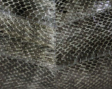 1980s Gray Snakeskin Handbag - 80s Envelope Purse - Beautiful Grey Snake Skin Zip Top Bag by Felipe - Elegant Chevron Design - 48227