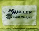 Size 6 McMullen Blouse with Butterfly Appliques - 1950s Yellow Fine Linen Top - Short Sleeved 50s Butterflies Shirt - Beautiful! - Bust 34