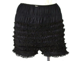Ruffled Black Panties - 1950s Bettie Style Black Panty with Lace Ruffles - Full Cut 50s Pouty Sexpot - Pin Up Girl Lingerie - Waist 21 to 25