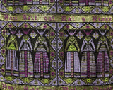 Size 4 Purple Full Skirt - 1960s Medieval Inspired Brocade Knife Pleated Skirt - Gold Green Black - European Luxembourg - Waist 25 - 48691