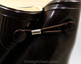 Child Size 8 Brown Galoshes - Authentic 1960s Child's Rain Boots - Waterproof Rubber Overshoe - 60s Mid Century Deadstock - Thermolites