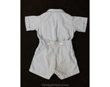 Boys Size 4 30s Play Outfit - 1930s 40s Boy's Blue Cotton Play Set - Two Piece Shirt and Shorts - Childrens 3T 4T - Authentic 1940s Romper