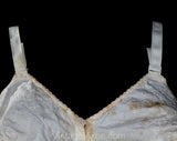 42D 1950s White Long-Line Bra - As Is Large Bombshell Bustier - 50s Merry Widow with Radiant Stitching - Exquisite Form Carnival NIB - 42 D