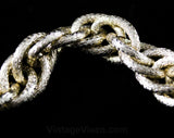 Bold 1960s Vintage Gold Chain Belt - Size 4 to 10 - Mint Condition 60s Deadstock - Never Worn from Germany - Textured Metal Spiral Links