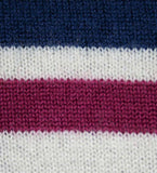 Size 6 Ski Sweater - Cool Retro Snowflake Motif Pullover - Winter Modernist 1980s Scandinavian Look - White Blue Purple - Bust 33 - 33497