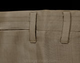 Men's Large & Tall 60s Dress Pants - Mod Late 1960s Neutral Gray Tailored Pant - Hampton Trouser - NWT Deadstock - Waist 37 - Inseam 36.5