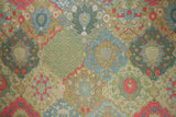 1960s Fine Linen Fabric - 2.38 Yards x 55 Inches - Wallpaper Style Print - Pastel Pink Blue Sage Beige - For Clothing or Upholstery