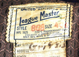 Men's Large Letter Jacket - ca. 1961 Baseball Sports Jacket by 'League Master' - 1960s Athletics Natick High School - Red & Blue - Chest 44
