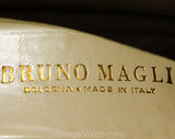 Size 8 Black Evening Shoes - Glam 1960s Cocktail Party Pumps - 60s Designer Bruno Magli - Crepe & Sparkling Rhinestones with Bow - 8M