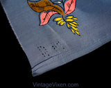 1940s Silk Fabric - Over 3.5 Yards 40s Blue Flourish Print Crepe from Italy - Deadstock Dress Shop Yardage - Fine Salmon Pink Yellow Brown