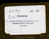 Men's Large & Tall 60s Dress Pants - Mod Late 1960s Rust Brown Tailored Pant - Hampton Trouser - NWT Deadstock - Waist 39 - Inseam 37