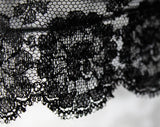 Size 6 Fine Black Negligee - Lucie Ann Beverly Hills - Silk Satin Trousseau Nightgown - Pin Up Girl Bias Cut - Exceptional Quality - Bust 34