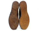 Size 5 Black 1940s Peep Toe Shoes - Small Size 5B Open Toe Platforms - Double Buckle Strap Wedges - Casual Late 40s Sandals - NOS Deadstock