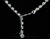 1950s Rhinestone Necklace - 50s Glamour - Clear Rhinestones - Pageant Style - Formal Necklace - Evening Jewelry - Mid Century Glam - 42717